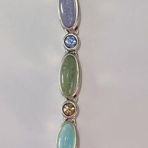 Bracelet multi colored stones and gold